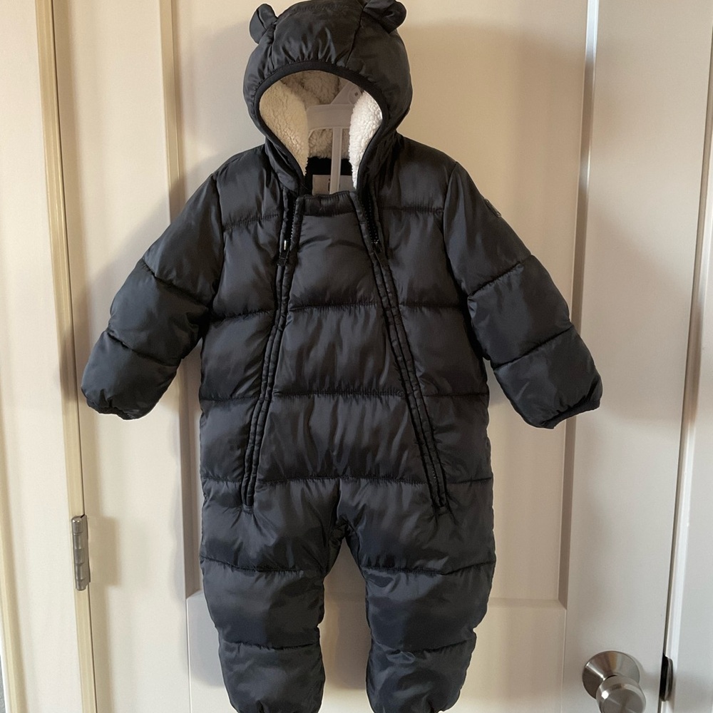 GAP Baby Water-Resistant Fleece-Lined Jacket - Black